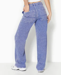 Jean Wide Souple Taille Regular - Lilas