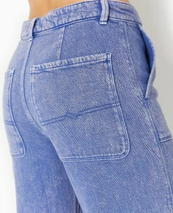 Jean Wide Souple Taille Regular - Lilas