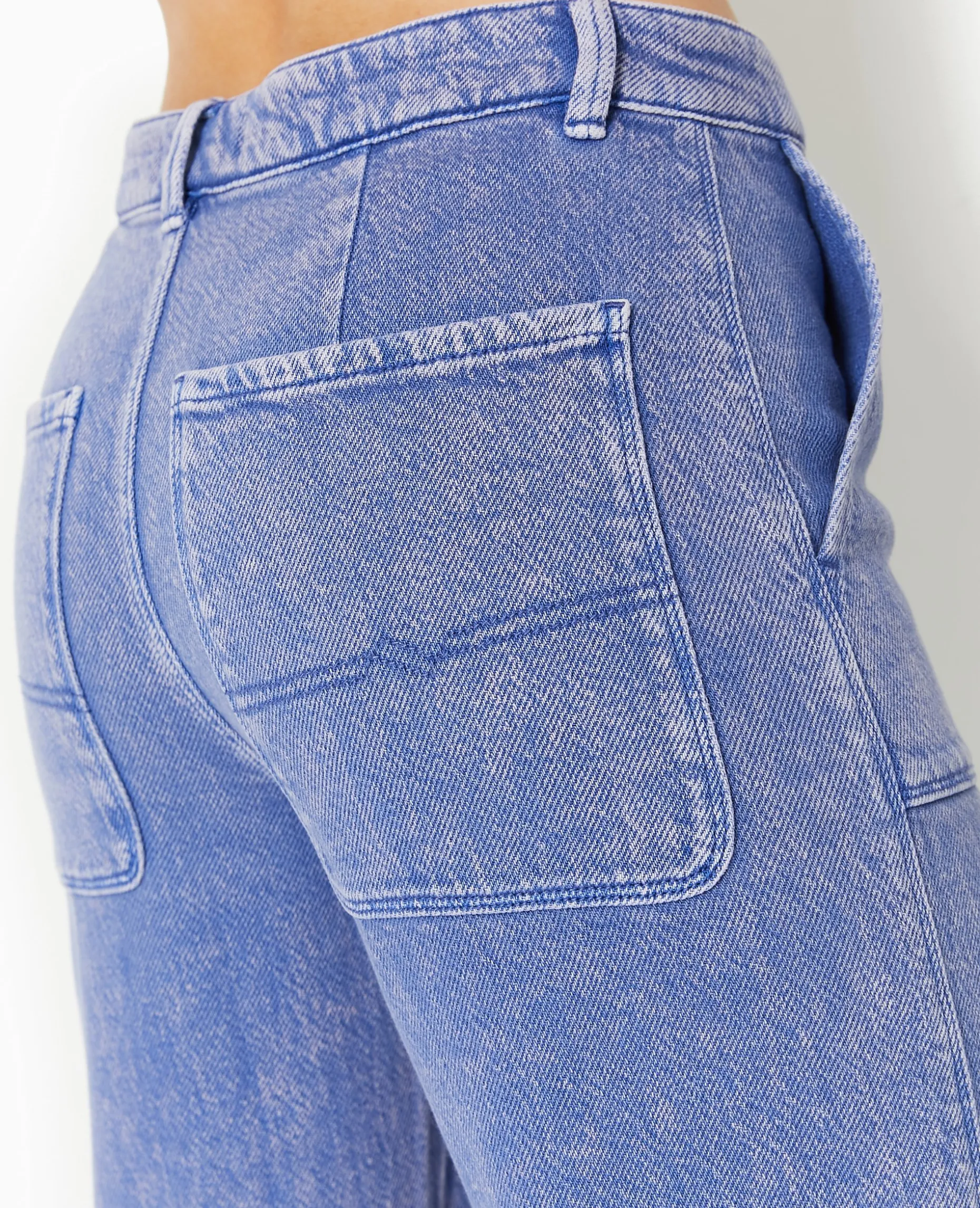 Jean Wide Souple Taille Regular - Lilas