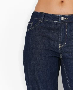 Jean Wide Taille Basse - Bleu