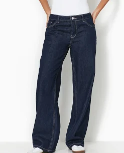 Jean Wide Taille Basse - Bleu