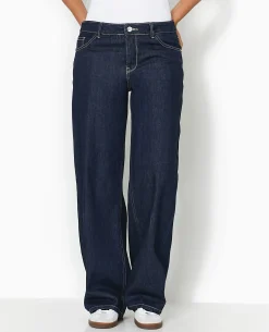 Jean Wide Taille Basse - Bleu