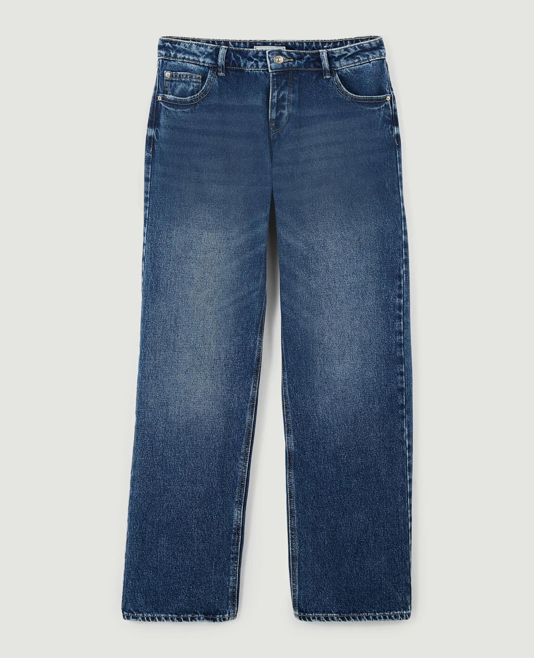 Jean Wide Taille Basse - Bleu