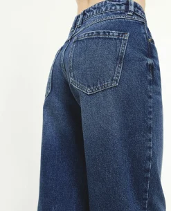 Jean Wide Taille Basse - Bleu