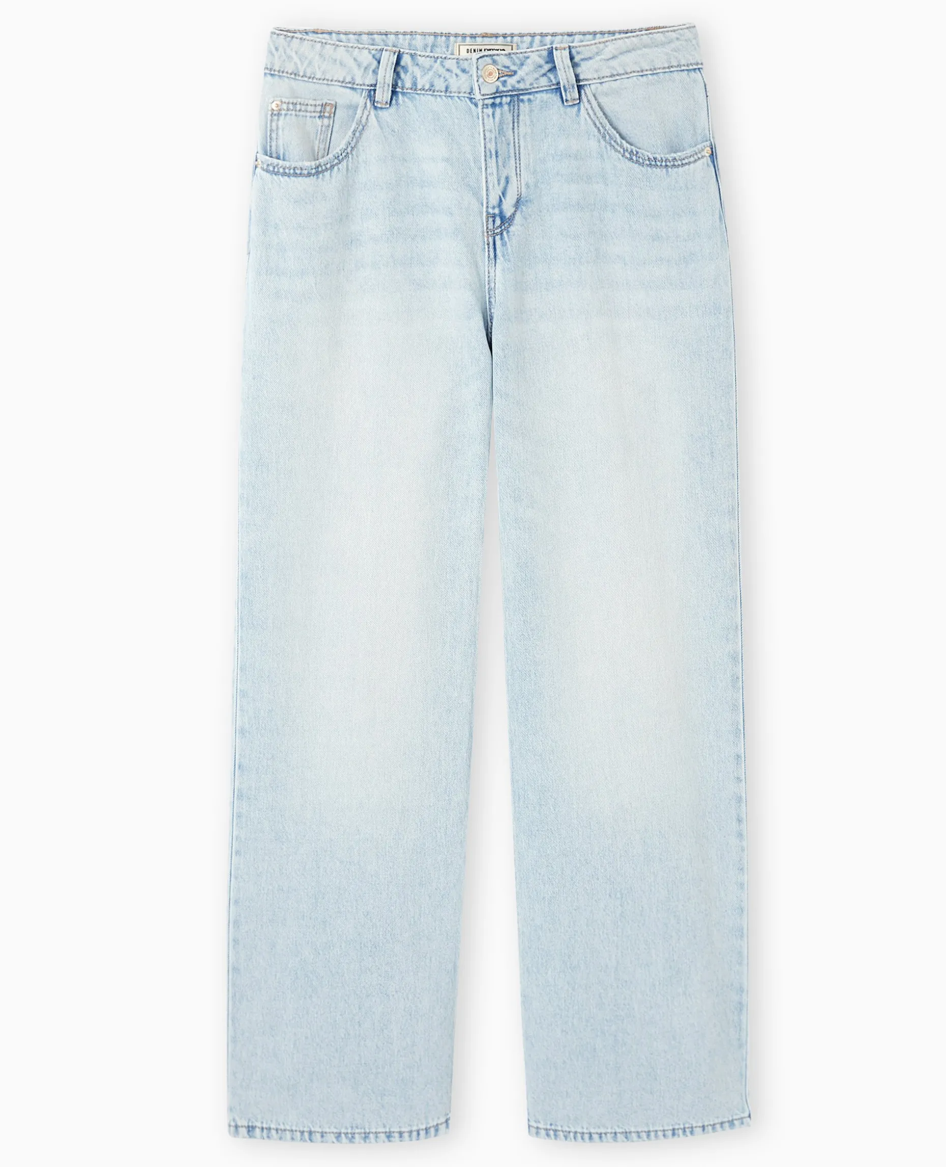 Jean Wide Taille Basse - Bleu Clair
