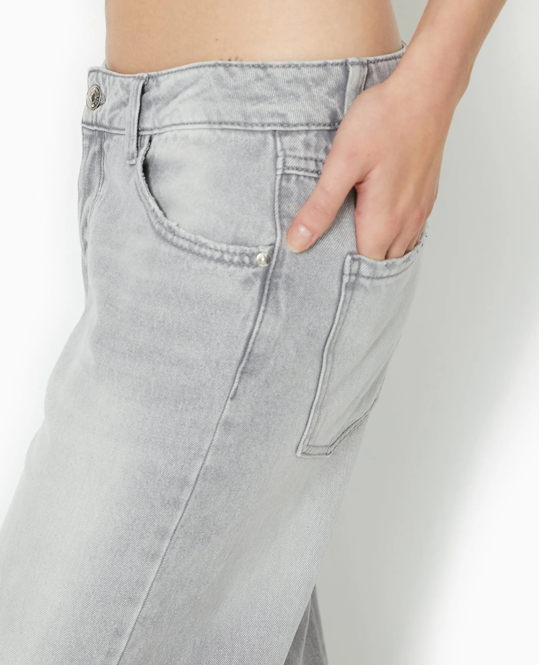 Jean Wide Taille Basse - Blanc