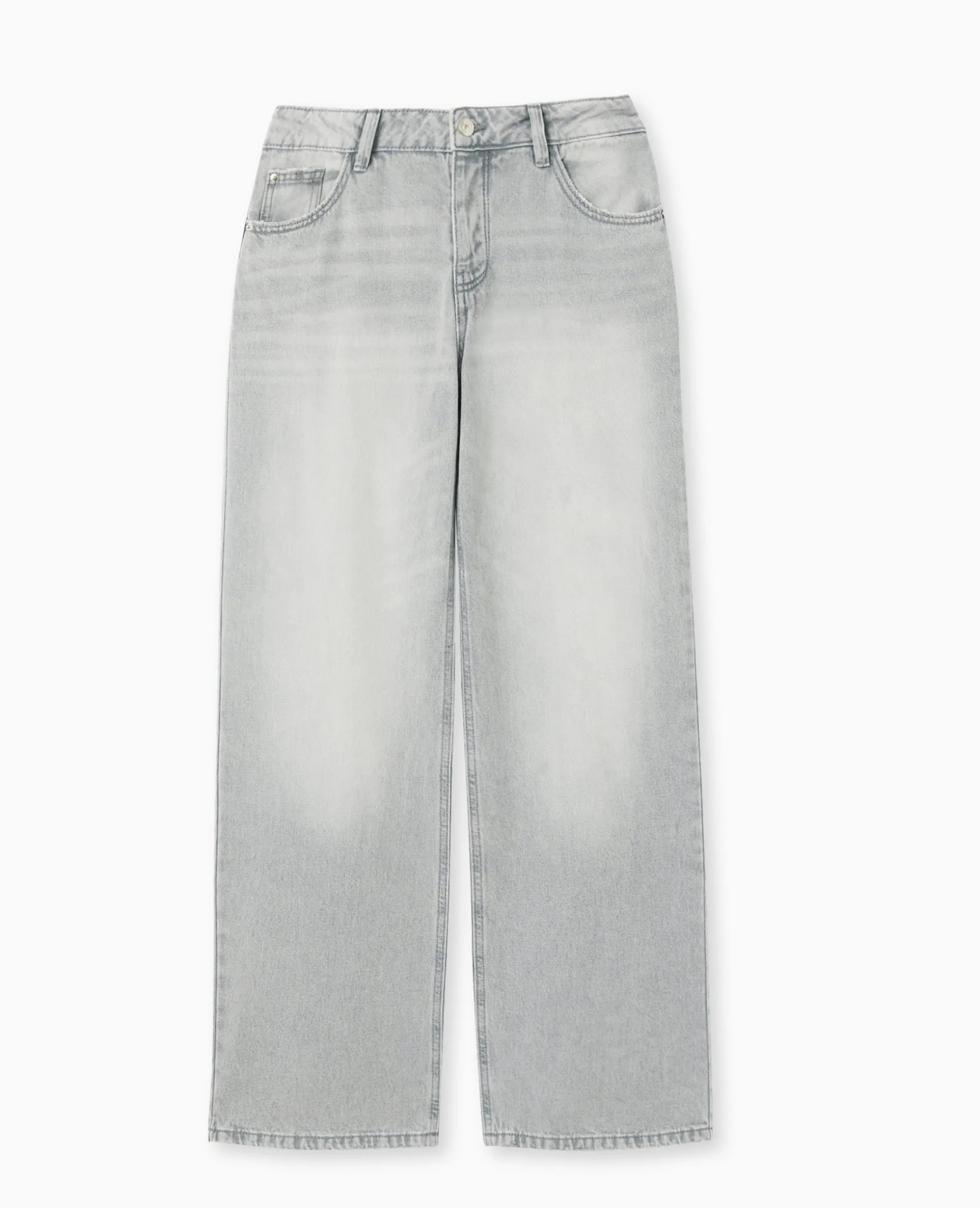 Jean Wide Taille Basse - Blanc