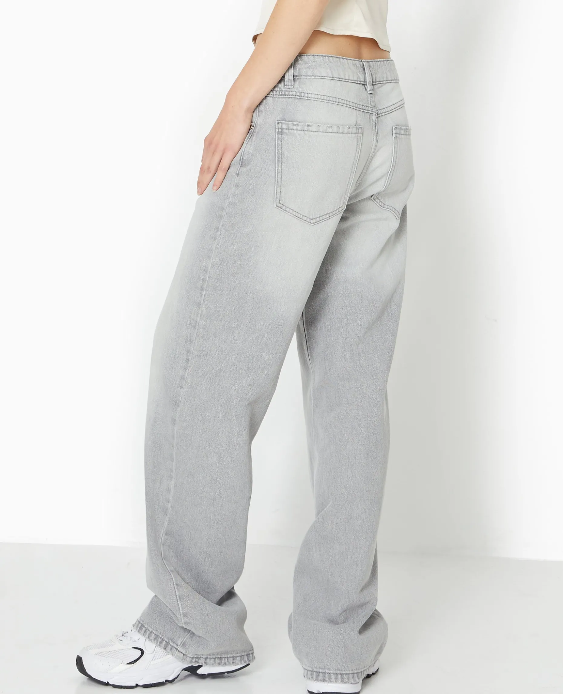 Jean Wide Taille Basse - Blanc
