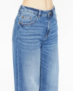 Jean Wide Taille Haute - Bleu