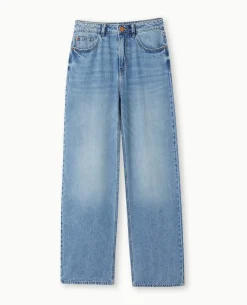Jean Wide Taille Haute - Bleu