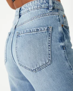 Jean Wide Taille Haute - Bleu
