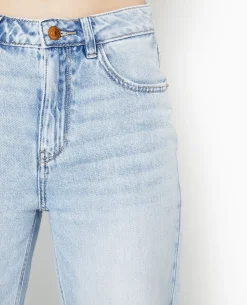 Jean Wide Taille Haute - Bleu Clair