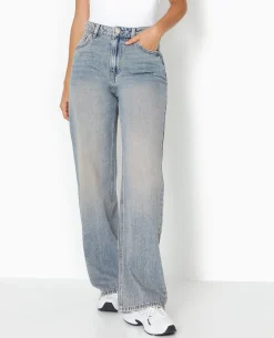 Jean Wide Taille Haute - Rose Clair