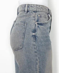 Jean Wide Taille Haute - Rose Clair