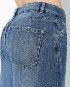 Jean Wide Ultra Large Taille Basse - Bleu