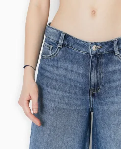 Jean Wide Ultra Large Taille Basse - Bleu