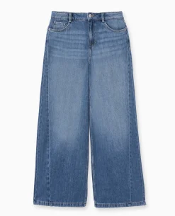 Jean Wide Ultra Large Taille Basse - Bleu