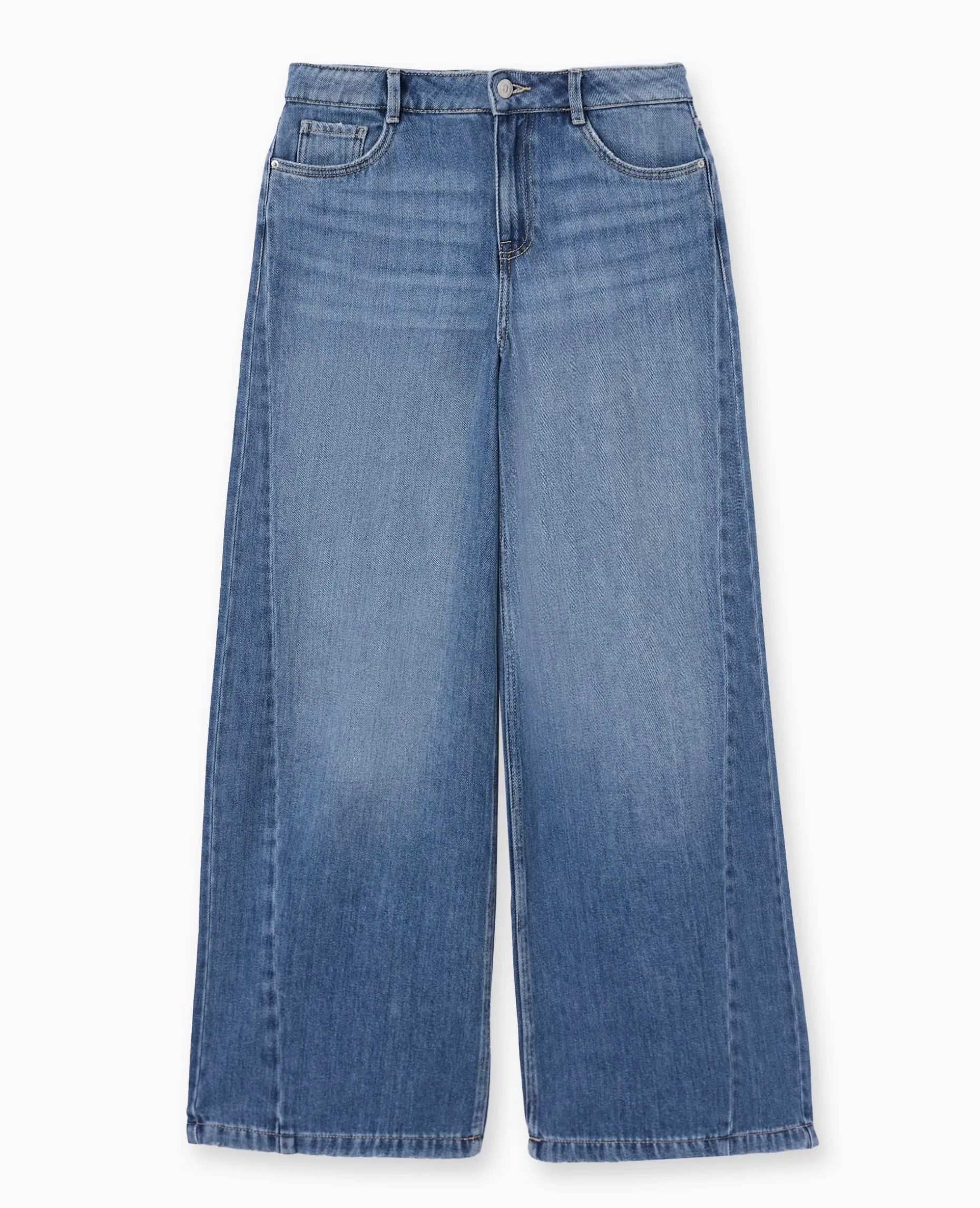 Jean Wide Ultra Large Taille Basse - Bleu