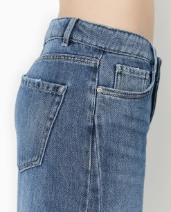 Jean Wide Ultra Large Taille Basse - Bleu