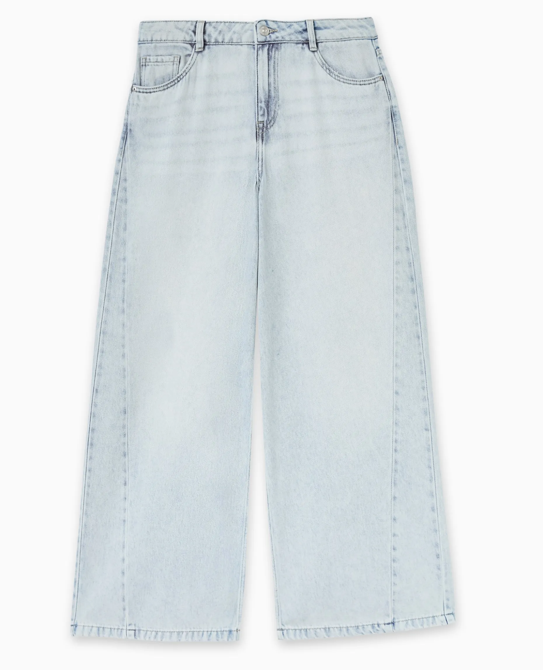 Jean Wide Ultra Large Taille Basse - Bleu Clair
