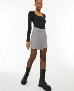 Jupe Courte Portefeuille - Gris