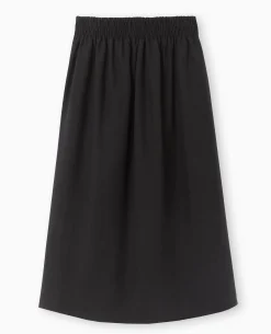 Jupe Longue Avec Ceinture élastiquée - Noir