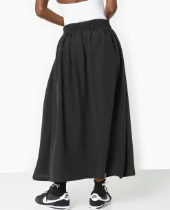Jupe Longue Avec Ceinture élastiquée - Noir