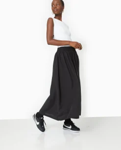 Jupe Longue Avec Ceinture élastiquée - Noir