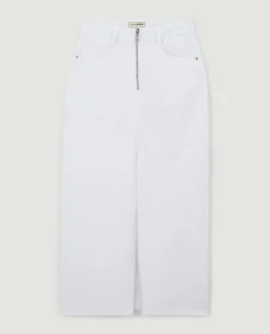 Jupe Longue En Jean - Blanc