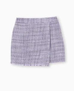 Jupe-short En Tweed - Lilas