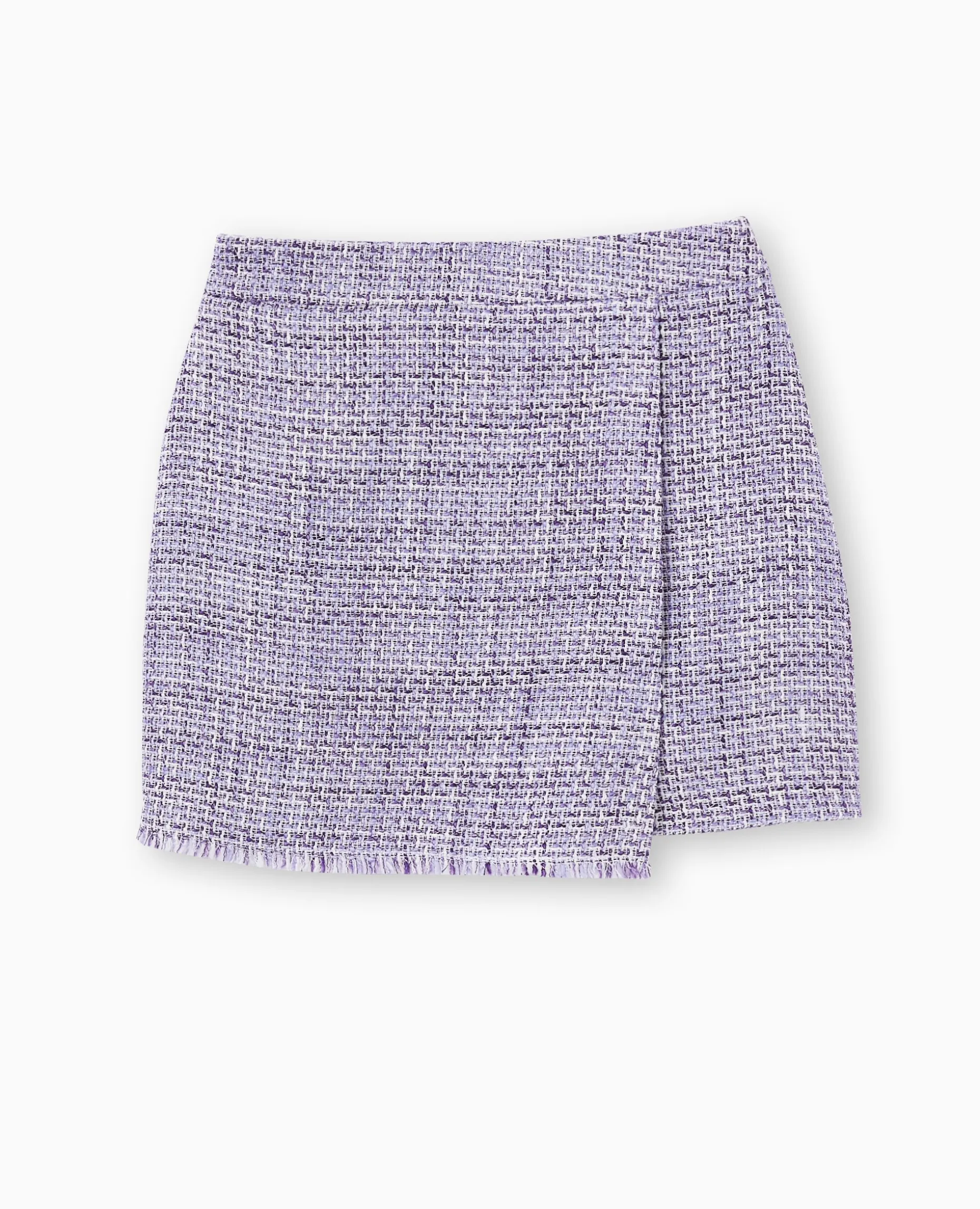 Jupe-short En Tweed - Lilas