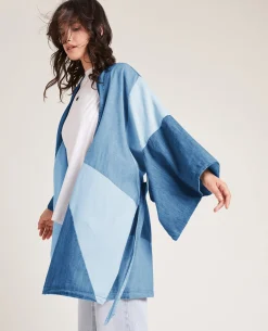 Kimono En Jean 3 Couleurs - Blanc