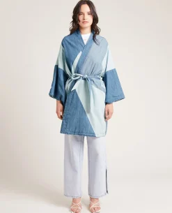 Kimono En Jean 3 Couleurs - Blanc
