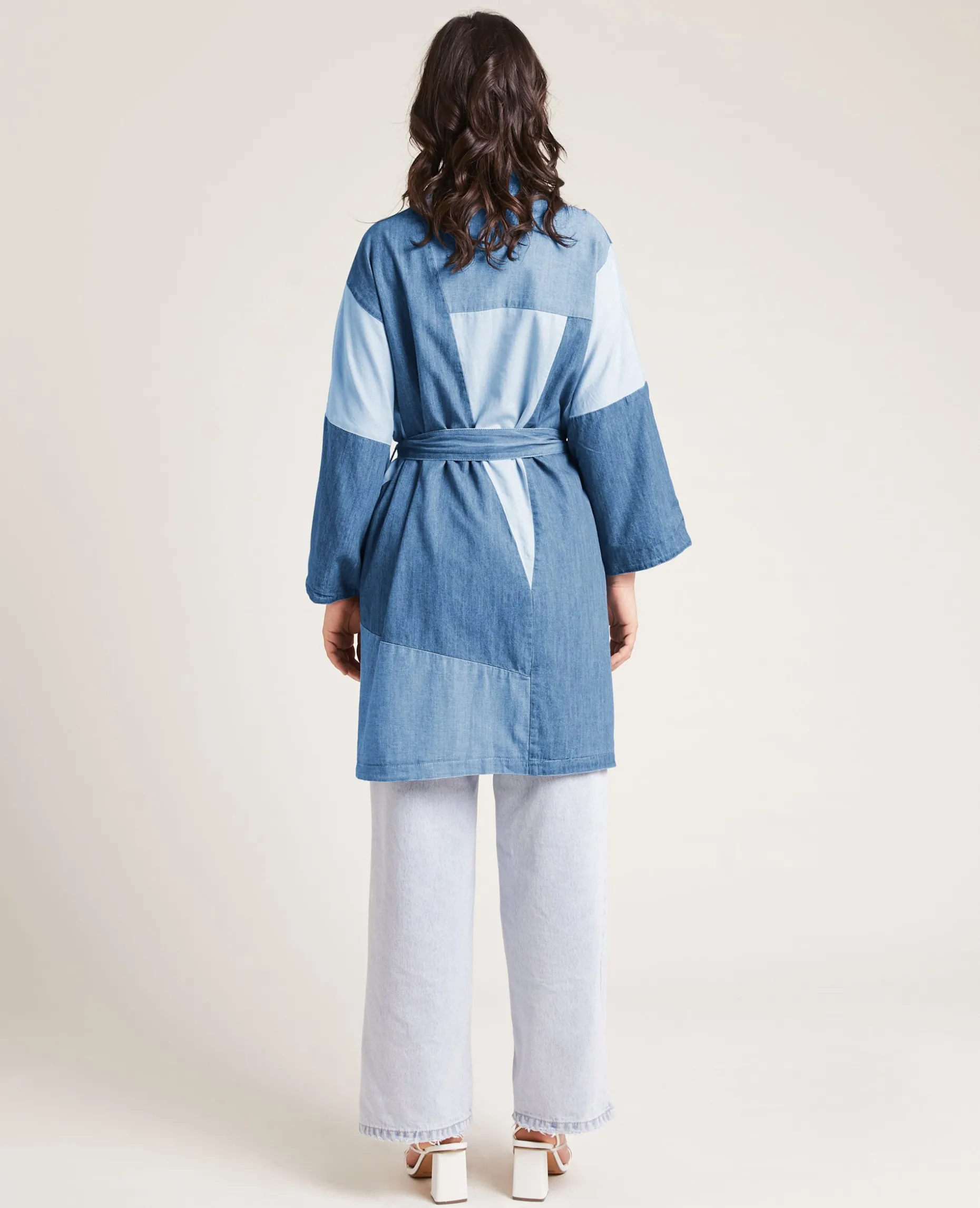Kimono En Jean 3 Couleurs - Blanc