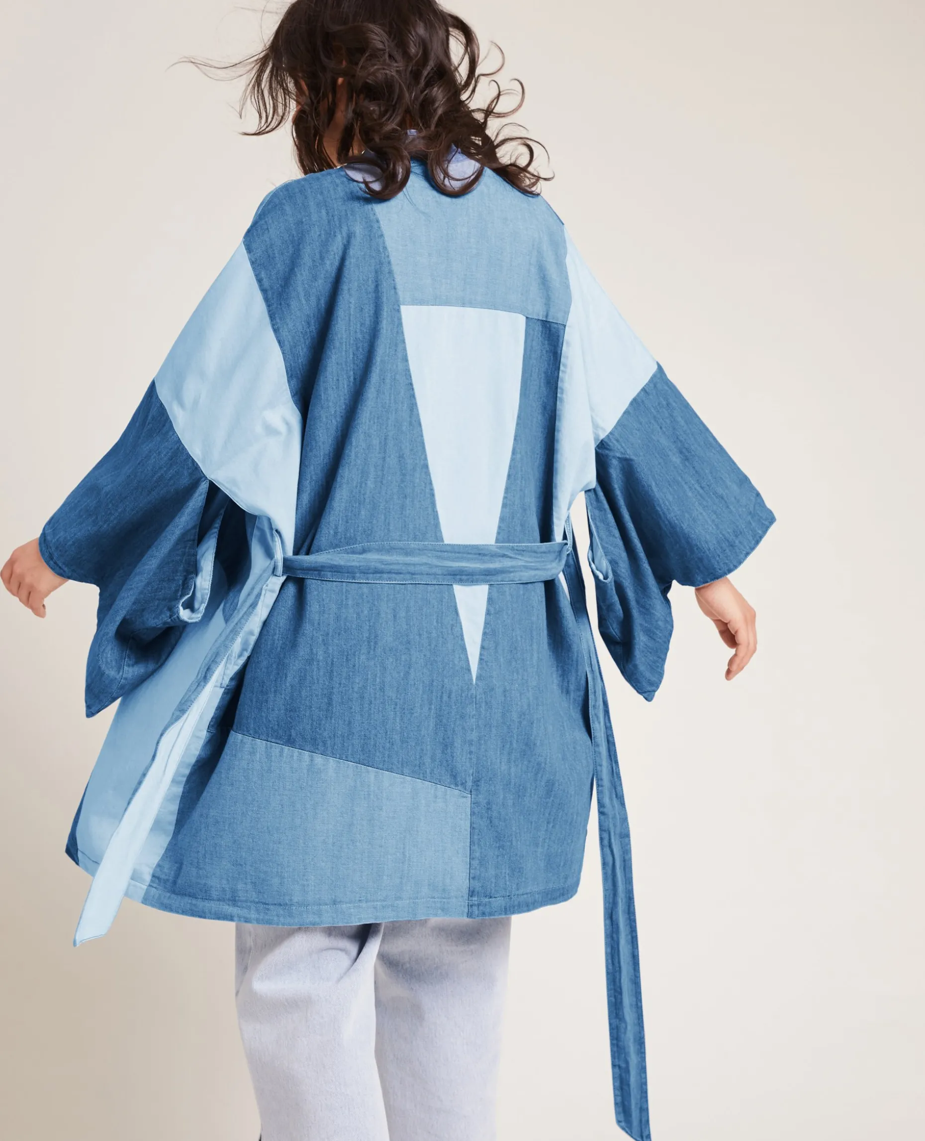 Kimono En Jean 3 Couleurs - Blanc