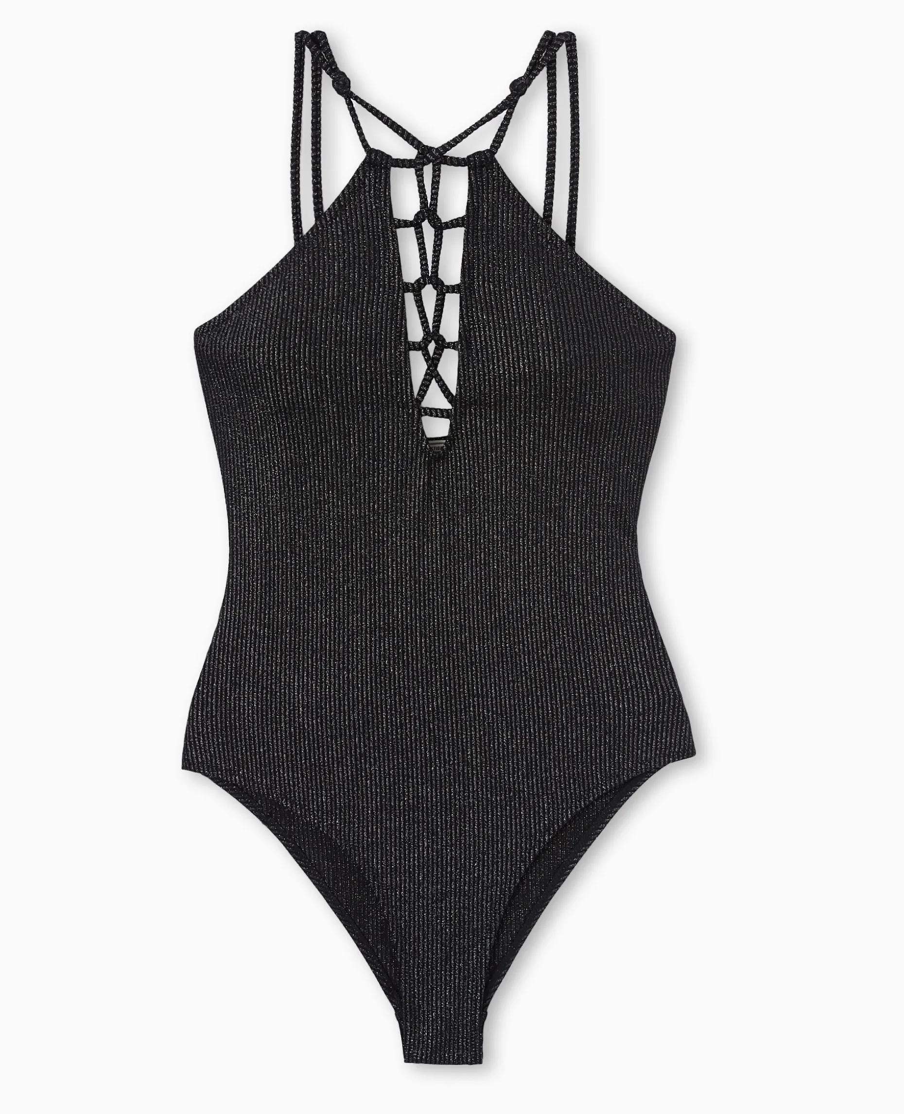 Maillot De Bain 1 Piè;ce Avec Laçage - Noir