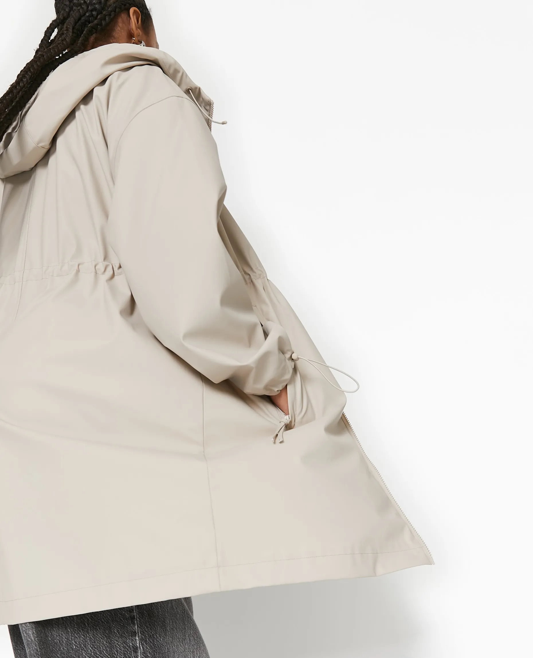 Manteau De Pluie Avec Capuche - Beige