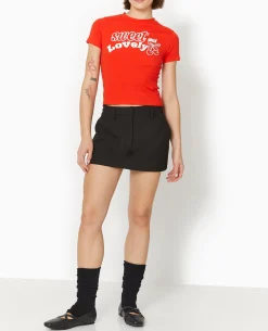 Mini Jupe-short Avec Poches - Noir