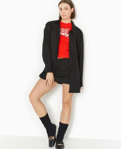 Mini Jupe-short Avec Poches - Noir