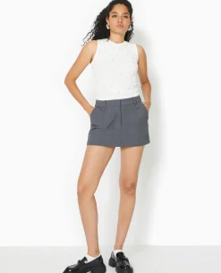 Mini Jupe-short City - Gris Foncé