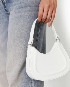 Mini Sac Rigide Forme Demi-lune - Blanc