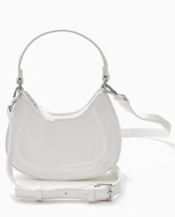 Mini Sac Rigide Forme Demi-lune - Blanc