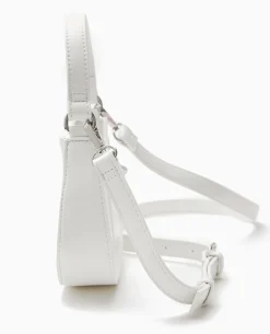 Mini Sac Rigide Forme Demi-lune - Blanc