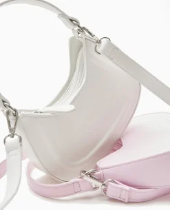 Mini Sac Rigide Forme Demi-lune - Blanc