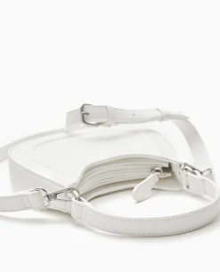 Mini Sac Rigide Forme Demi-lune - Blanc