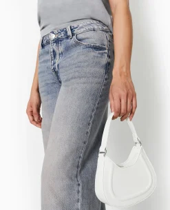 Mini Sac Rigide Forme Demi-lune - Blanc