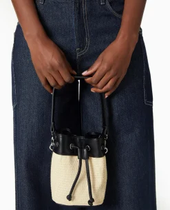 Mini Sac Seau Bi-matiè;re - Beige