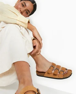 Mules 3 Brides - Camel