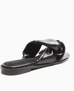 Mules Plates Avec Brides Entremêlées - Noir