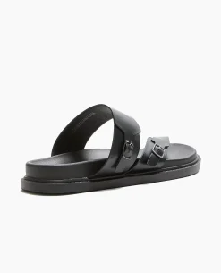 Mules Plates Avec Brides - Noir